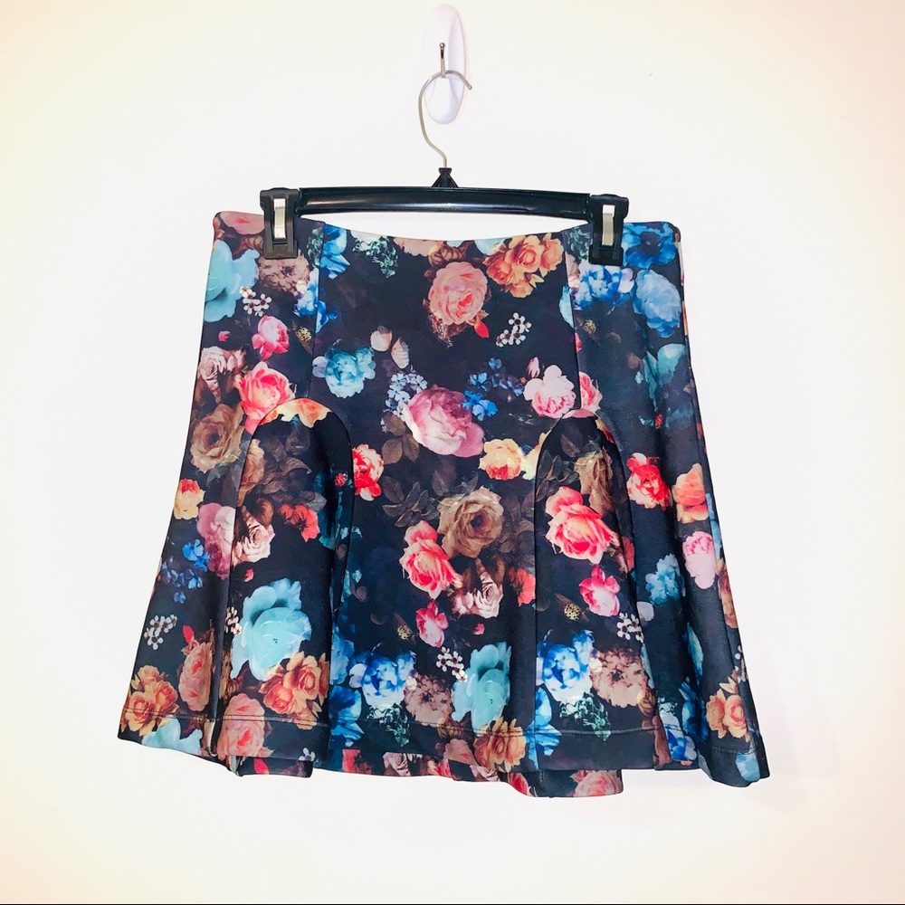 Mossimo Scuba Floral Print Skirt